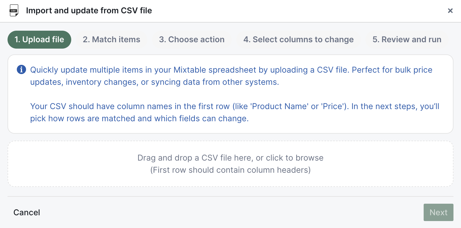 CSV Import, Conditional Metafield Worksheets, Sync Preview, and More