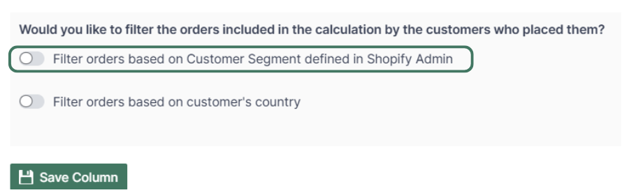 Last 30 days of Orders count per Customer Segment