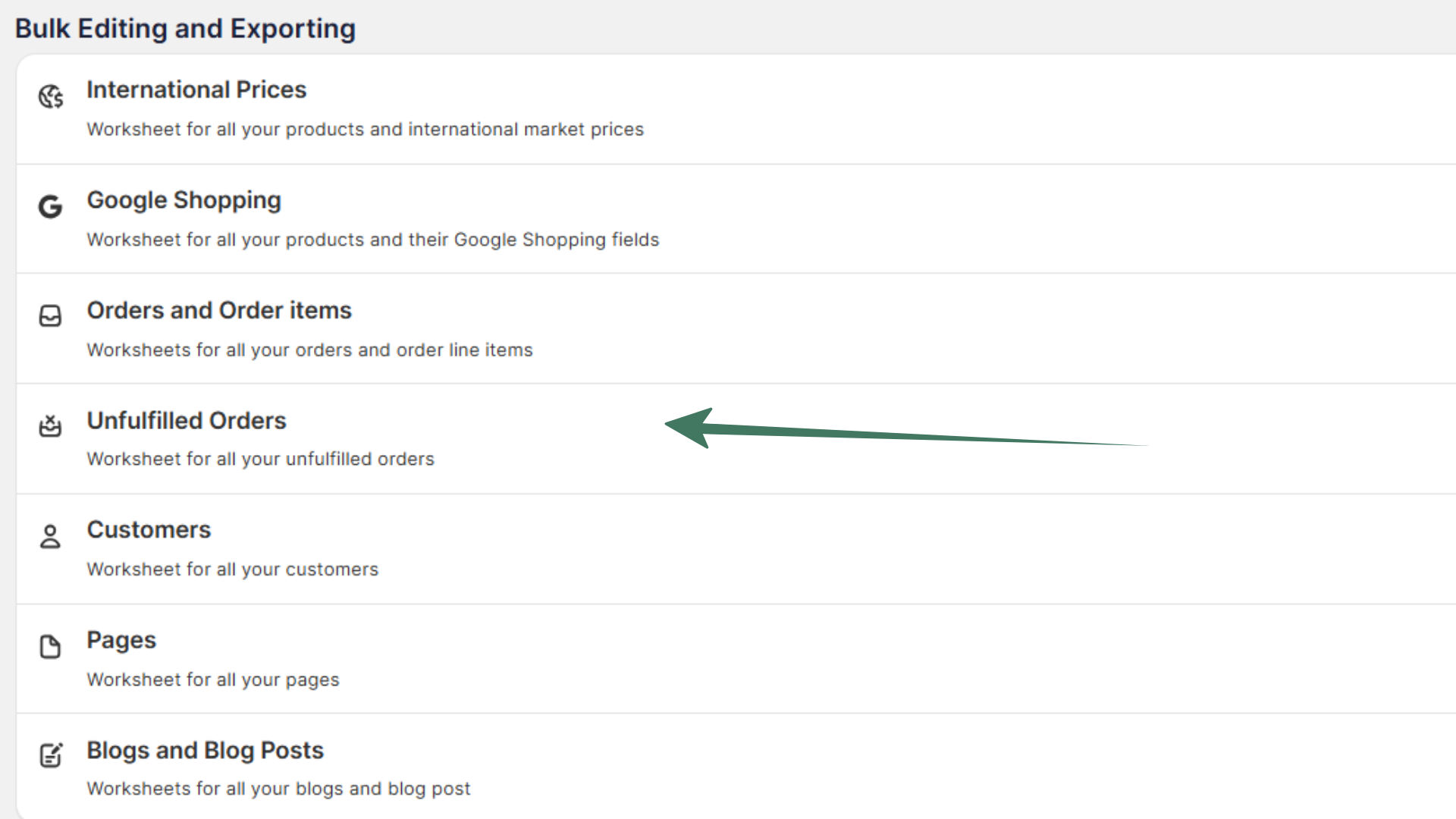 unfulfilled orders template