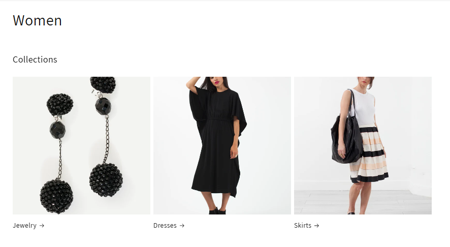 sub collections Shopify template