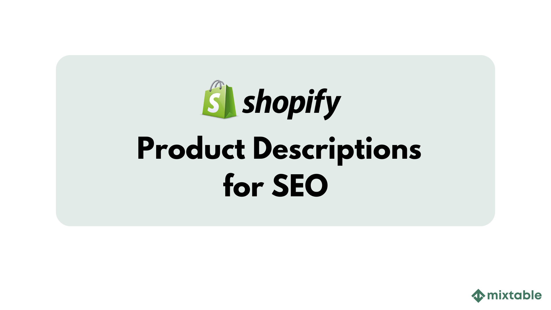 6 Shopify Product Description Improvements for SEO 