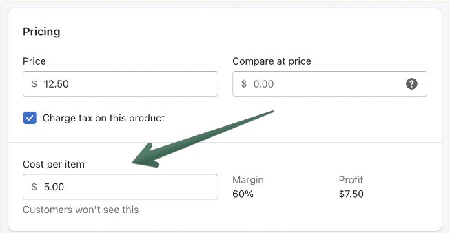 Manage Shopify inventory and profitability with cost per item in Mixtable spreadsheet