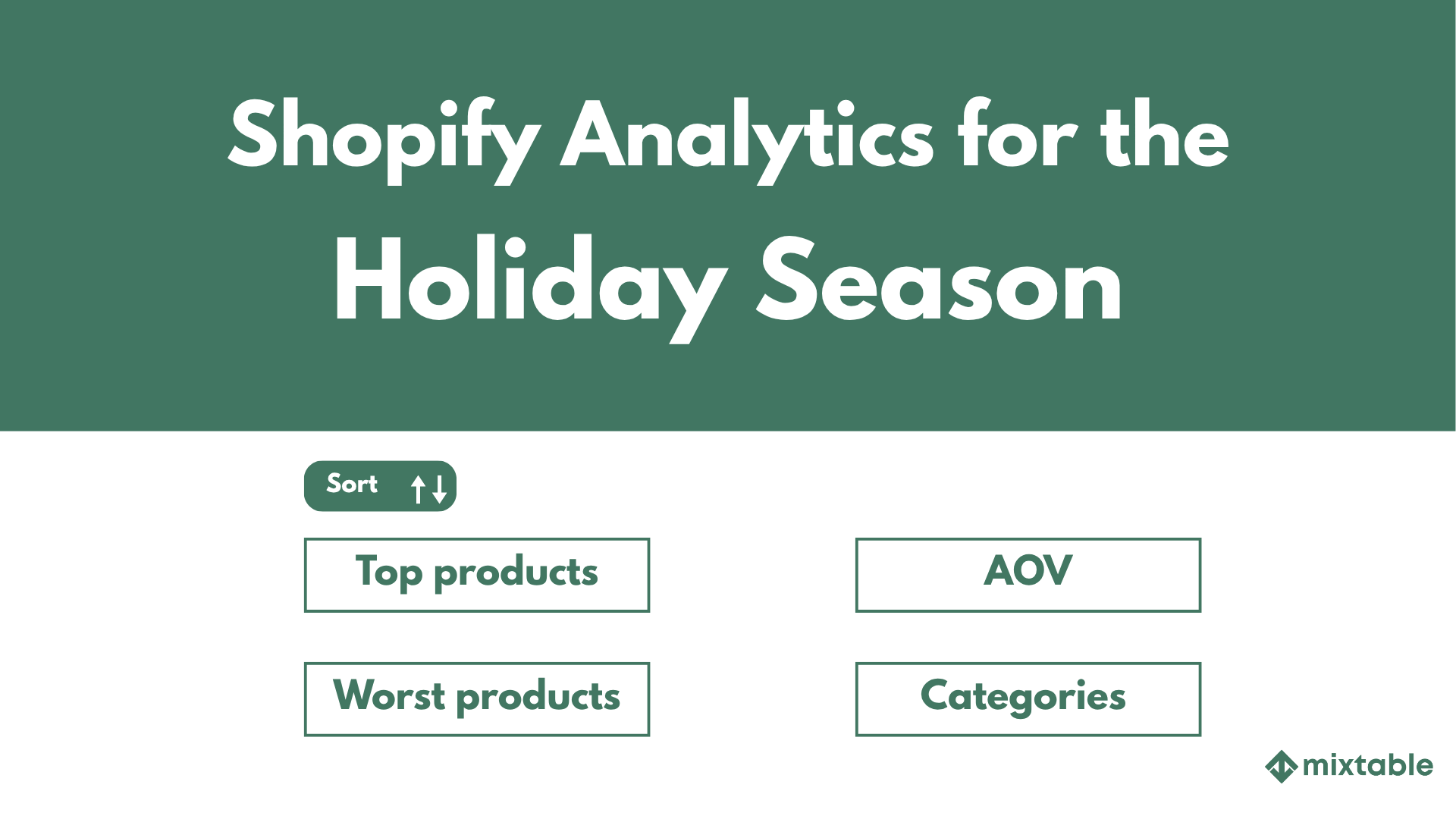 Shopify Analytics for the Holiday Season
