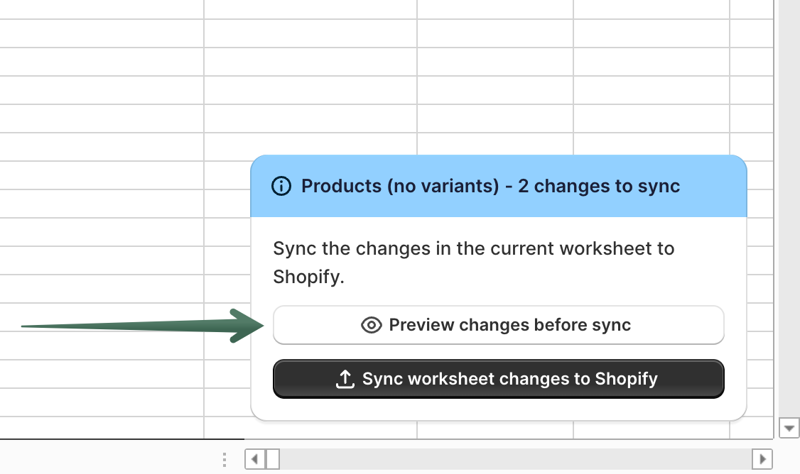 Preview sync changes